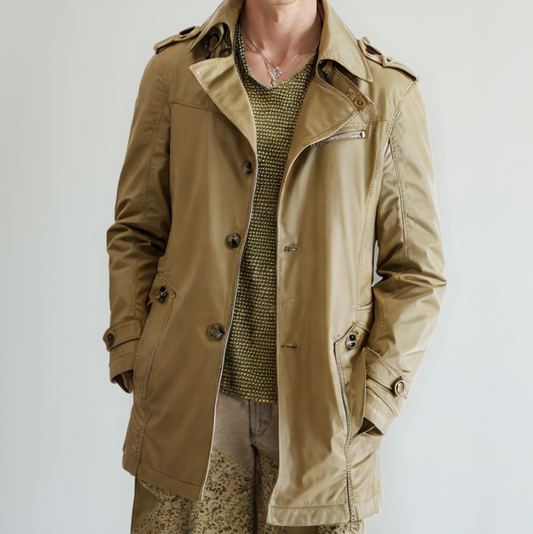 Mid-Length Trench Coat for Men: Enhancing Style and Versatility
