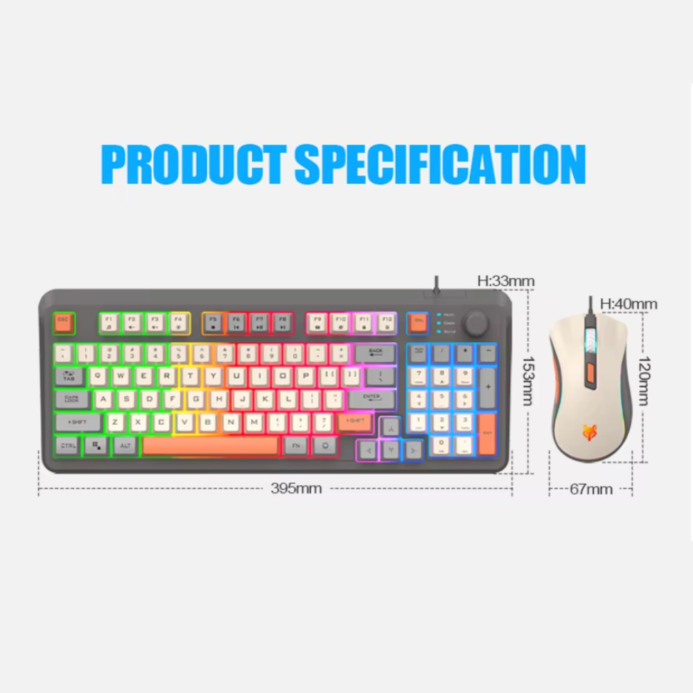 Portable Keyboard and Mouse Set with 94 Keys from ""