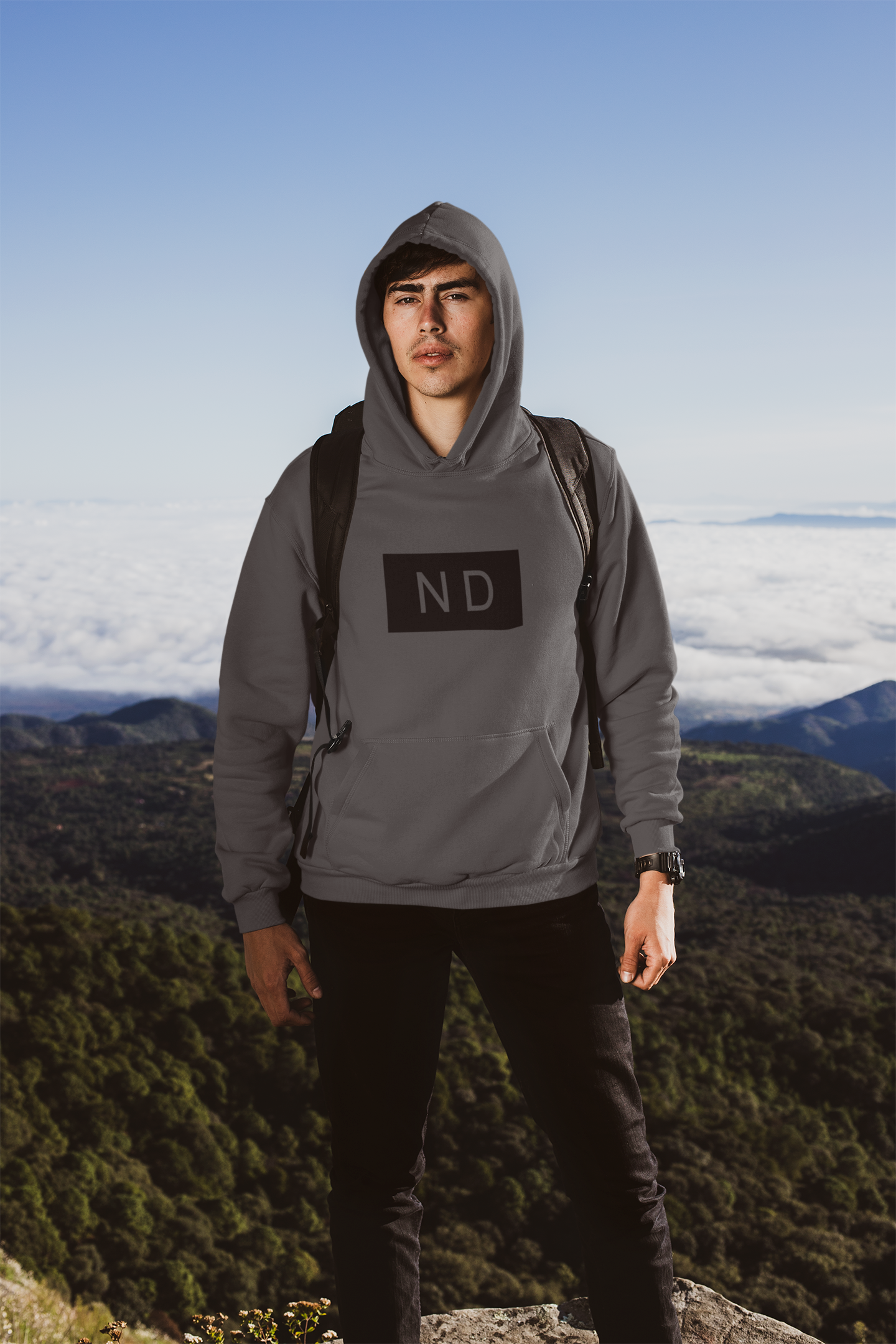 ND Hooded Sweatshirt for Men's Urban Fashion