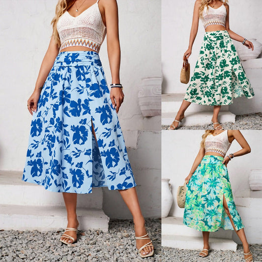 Casual Summer Floral Skirt for Women - Flowy and Distinct