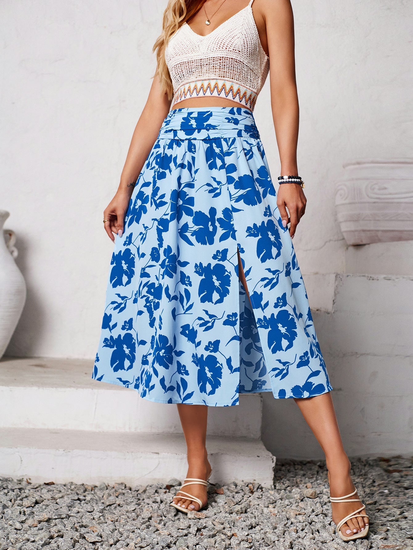 Casual Summer Floral Skirt for Women - Flowy and Distinct