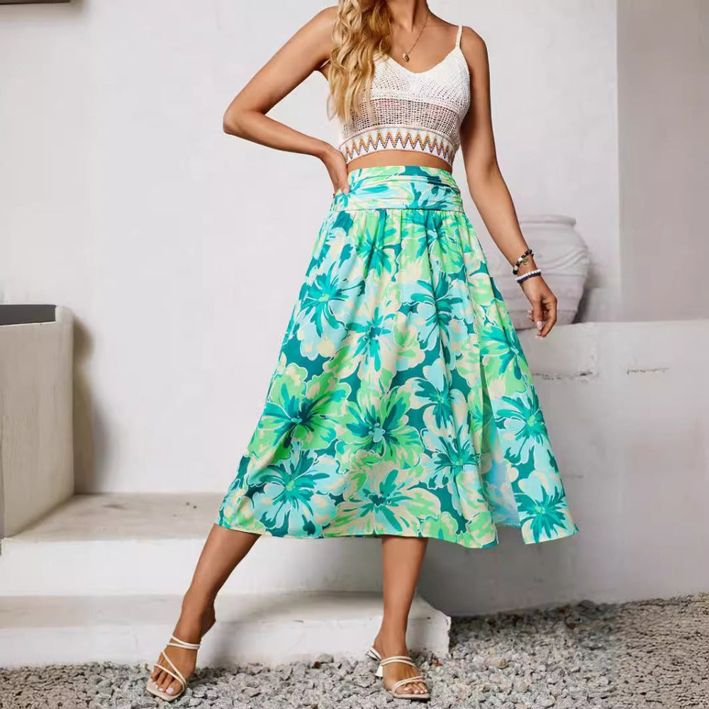 Casual Summer Floral Skirt for Women - Flowy and Distinct