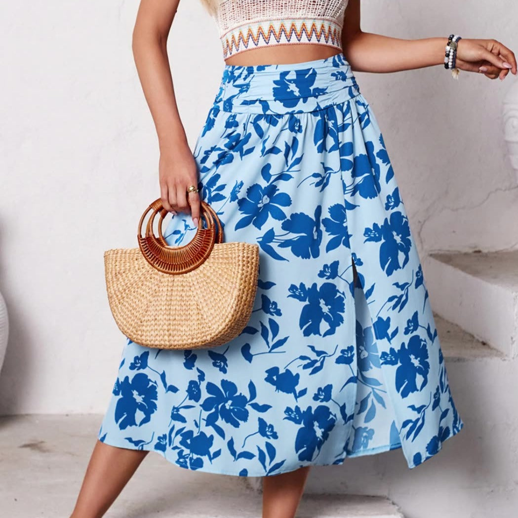 Casual Summer Floral Skirt for Women - Flowy and Distinct