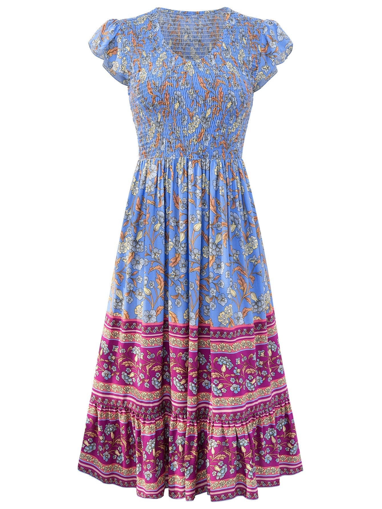 Floral Summer Dress for Women - One-Piece Design