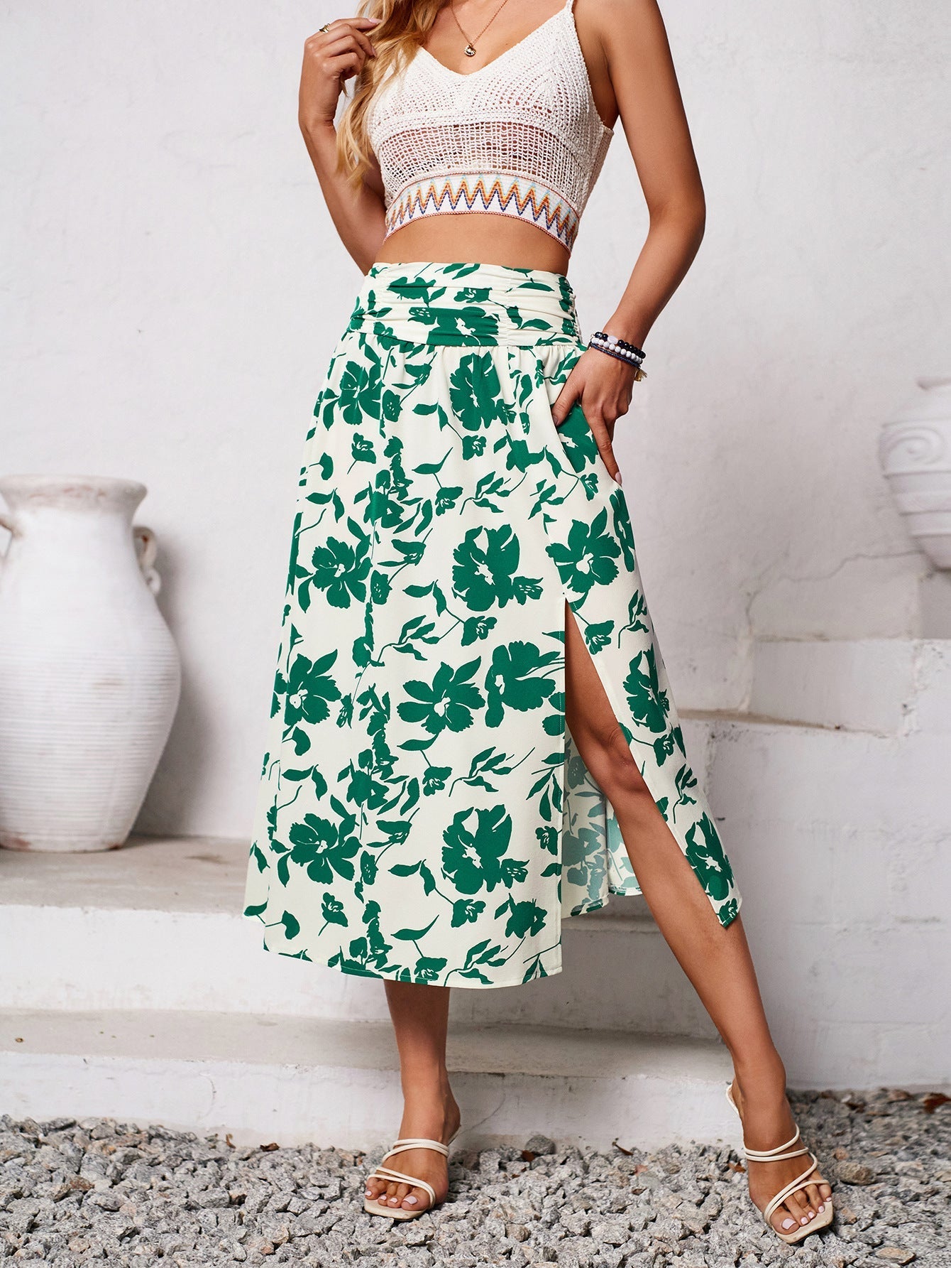 Casual Summer Floral Skirt for Women - Flowy and Distinct