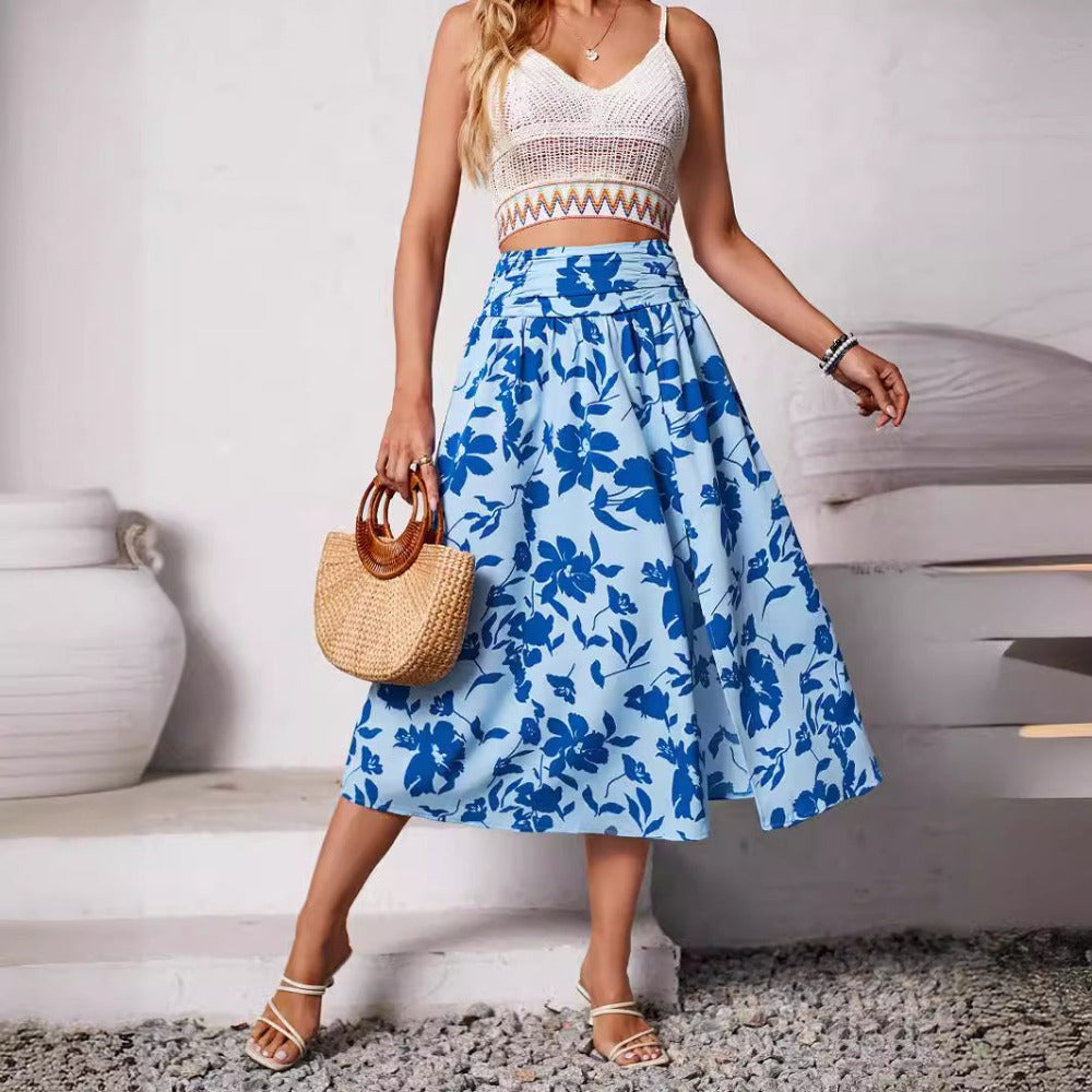 Casual Summer Floral Skirt for Women - Flowy and Distinct