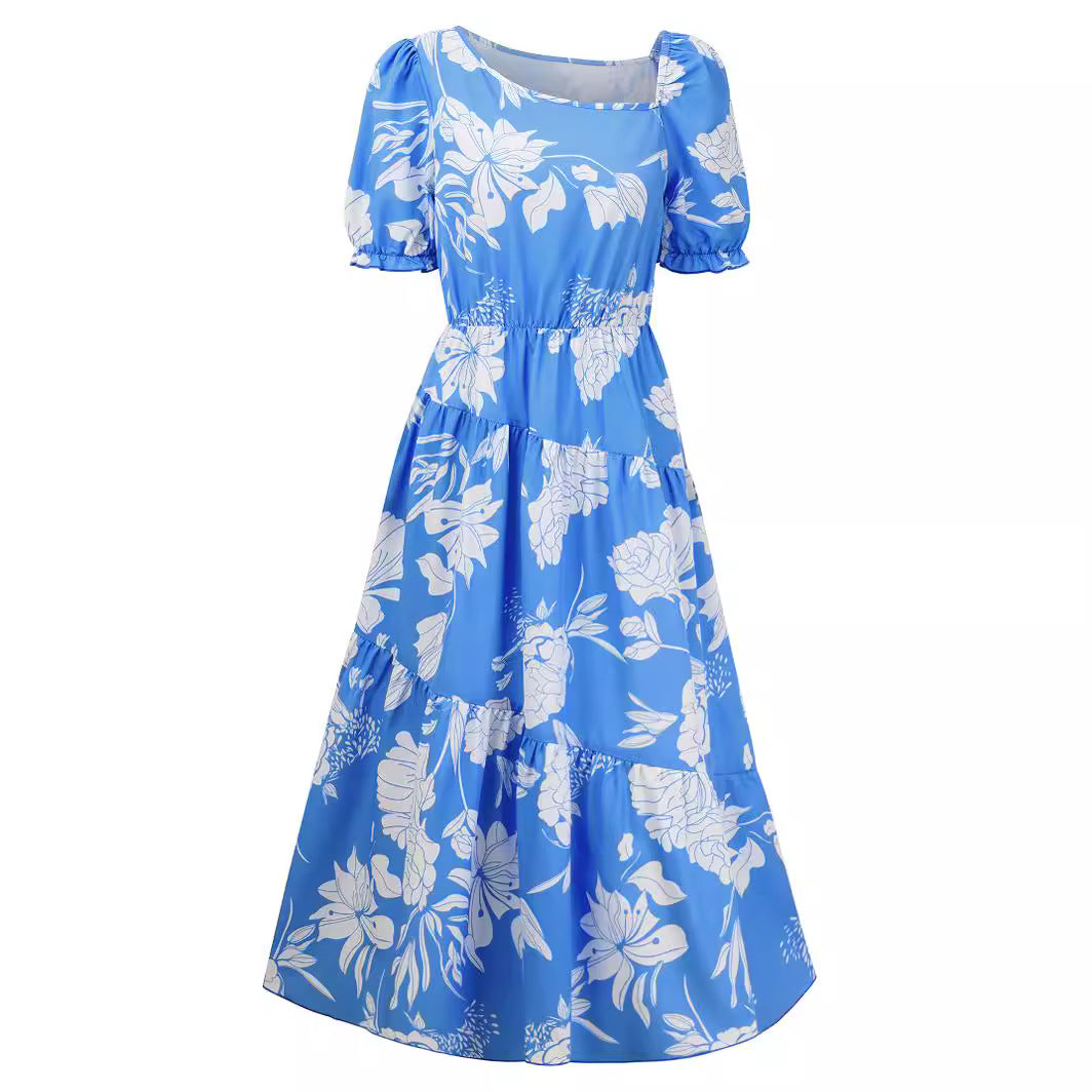 Floral One-Piece Dress for Women's Summer Wear