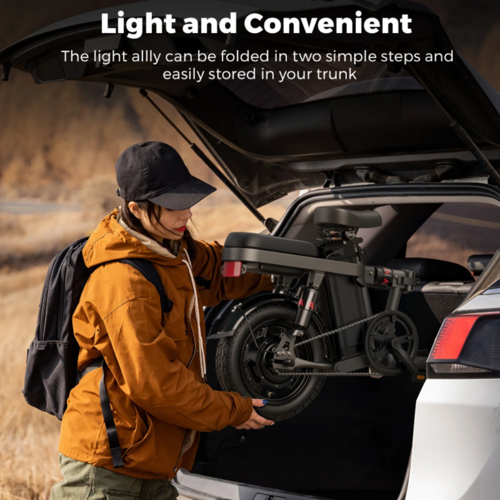 Compact Foldable 350W Electric Bicycle With Versatile Shock Absorbers