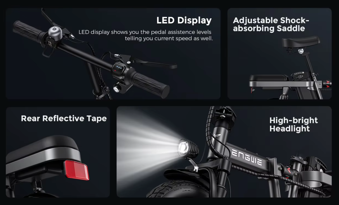 Compact Foldable 350W Electric Bicycle With Versatile Shock Absorbers