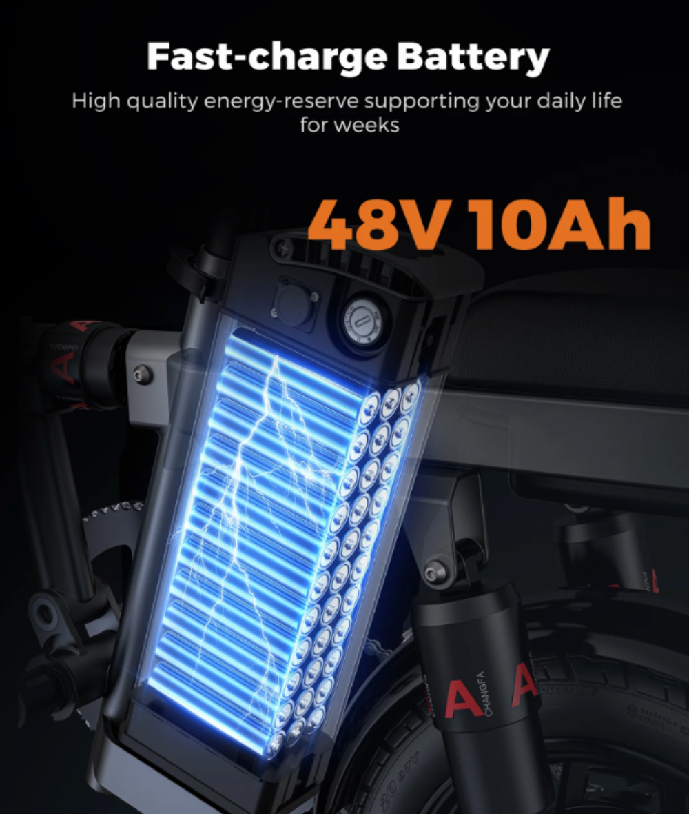 Compact Foldable 350W Electric Bicycle With Versatile Shock Absorbers