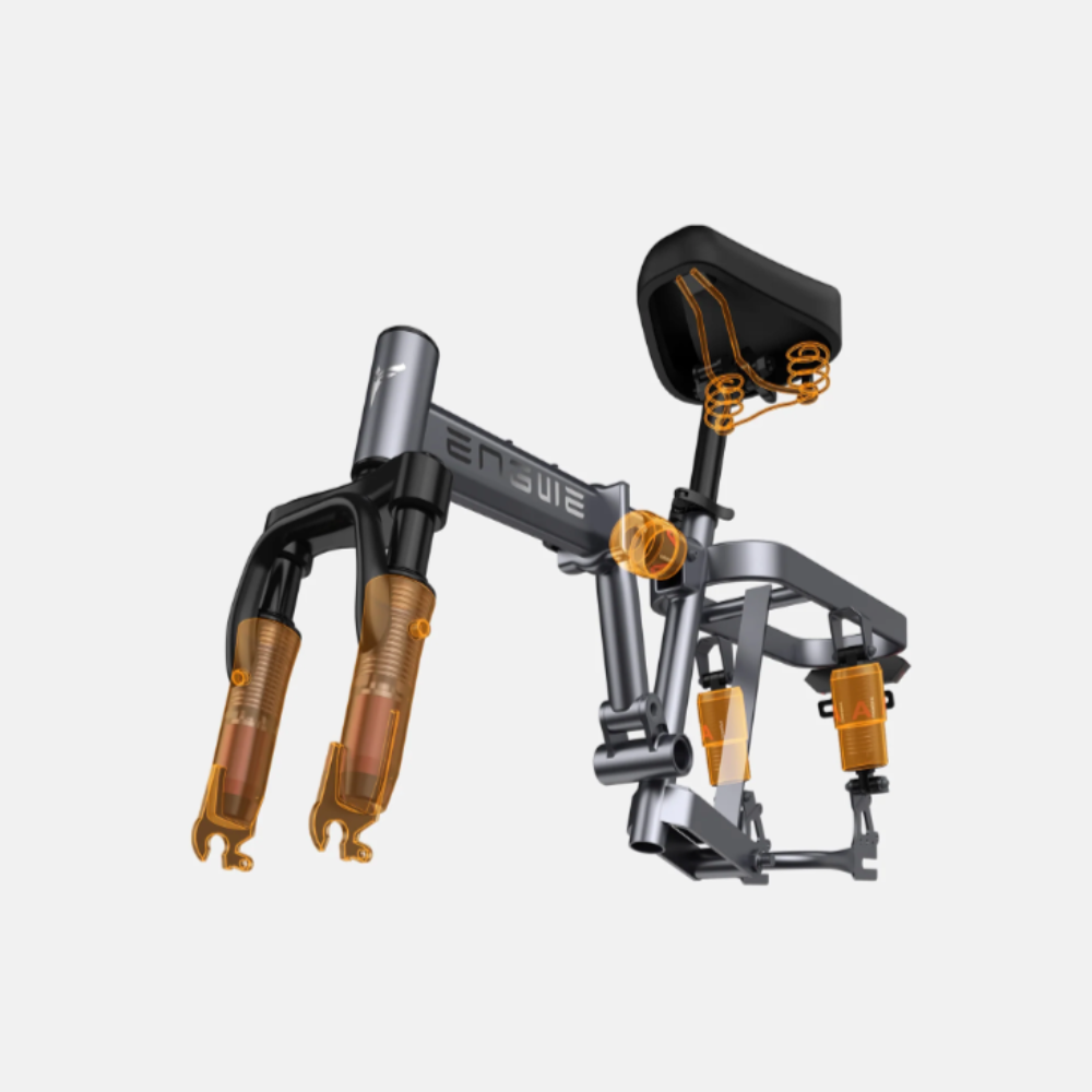 Compact Foldable 350W Electric Bicycle With Versatile Shock Absorbers