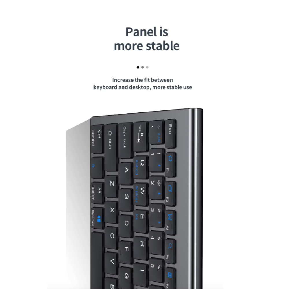 Dual Mode Wireless Ultra Slim Full Size Keyboard and Mouse Set