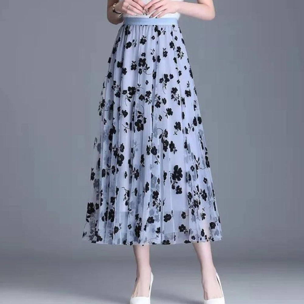 High Waisted Elastic Women's A-Line Skirt