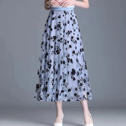 High Waisted Elastic Women's A-Line Skirt