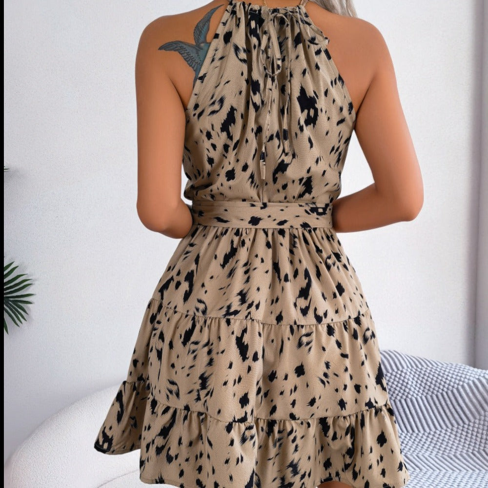 Leopard Print Women's Dress without "" Mention