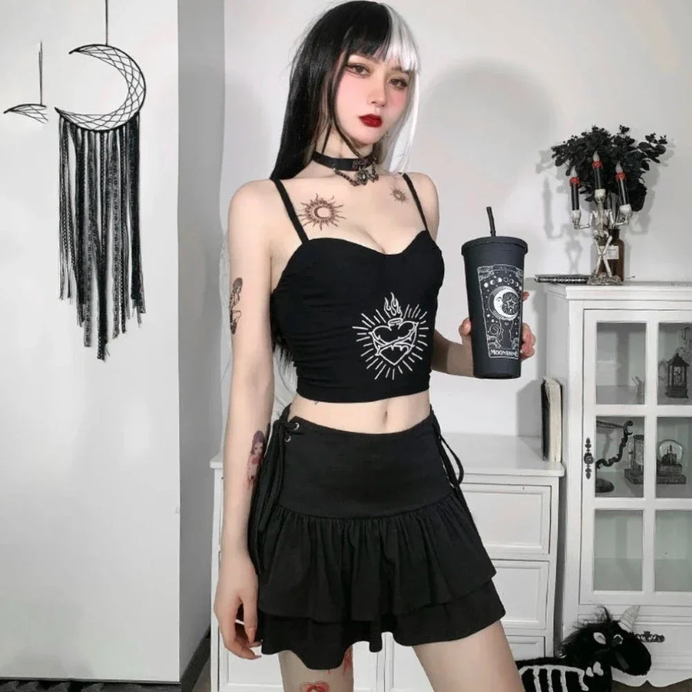 Ruffled Layered Mini Skirt