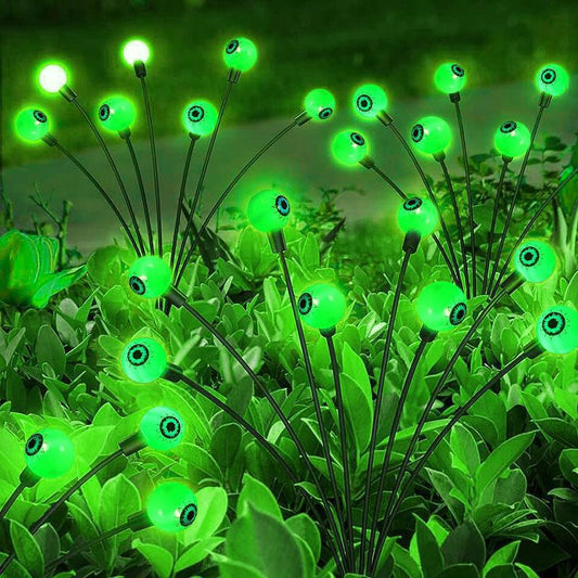 Set of 10 LED Solar Eye Ball Lights for Halloween (2 Packs)