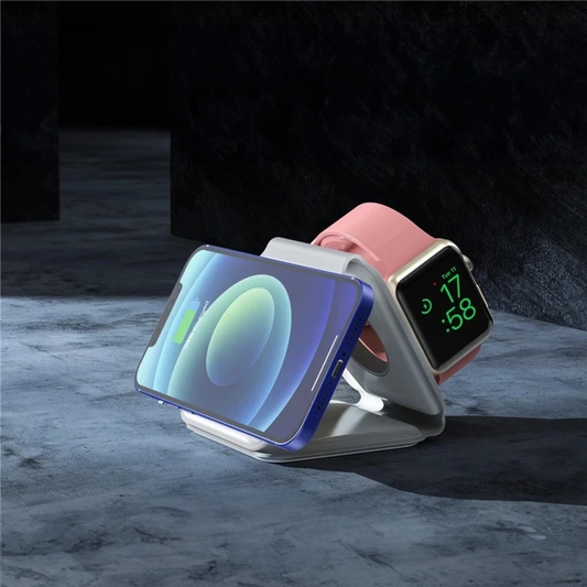 Foldable Wireless Charging Pad with 3-in-1 Compatibility for Multiple Devices