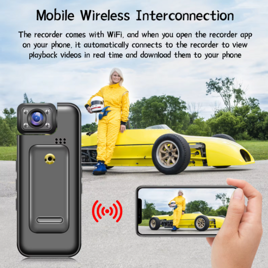 Portable WiFi Camera with 64GB Memory Card - Mini HD Rotatable
