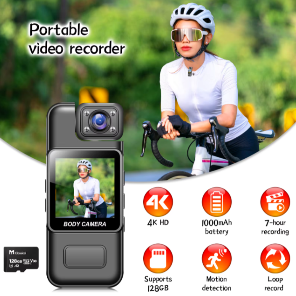 Portable WiFi Camera with 64GB Memory Card - Mini HD Rotatable