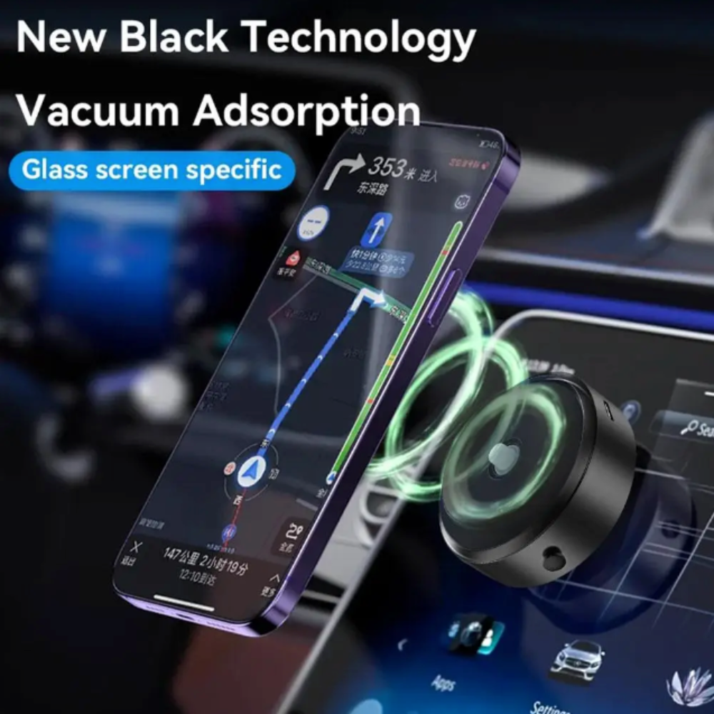 Magnetic Car Mount Holder for Mobile Phones with Vacuum Adsorption