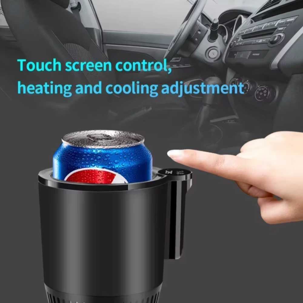 Smart Cooler Cup Holder with Digital Display - All-in-One Solution for Keeping Your Beverages Chilled