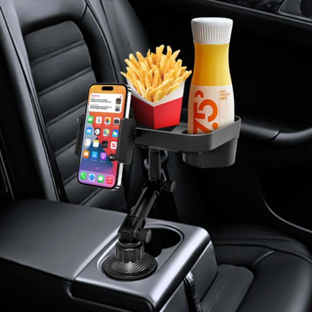 Rotating Car Drink and Snack Tray - 360-Degree Swivel
