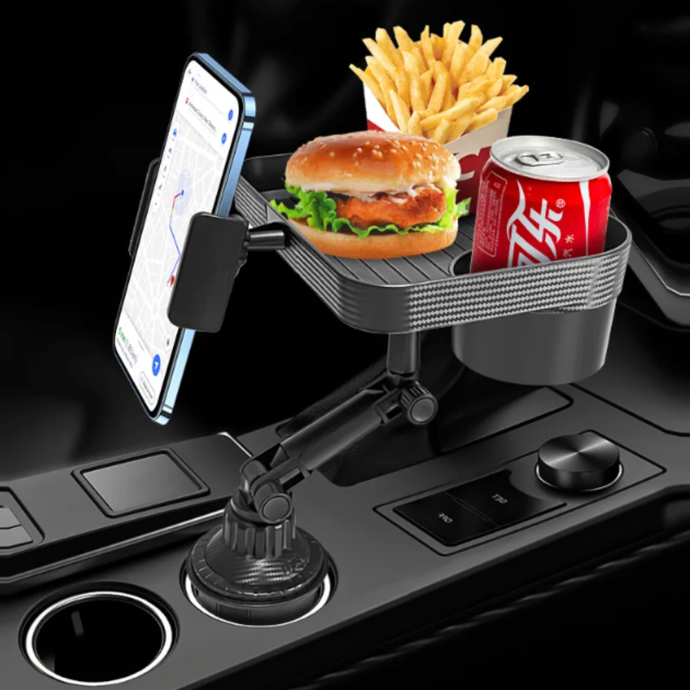 Rotating Car Drink and Snack Tray - 360-Degree Swivel