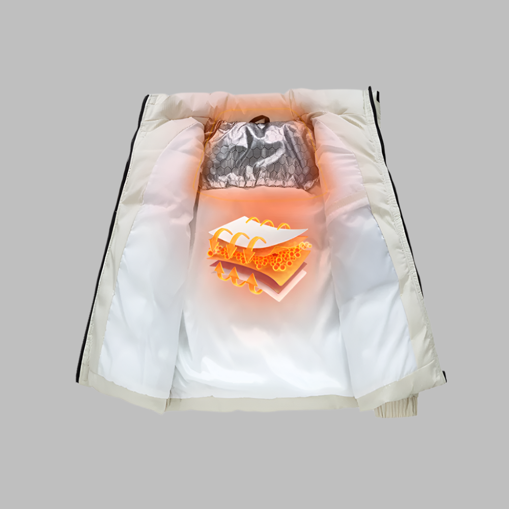 Puffer Jacket for Men with Stand Collar