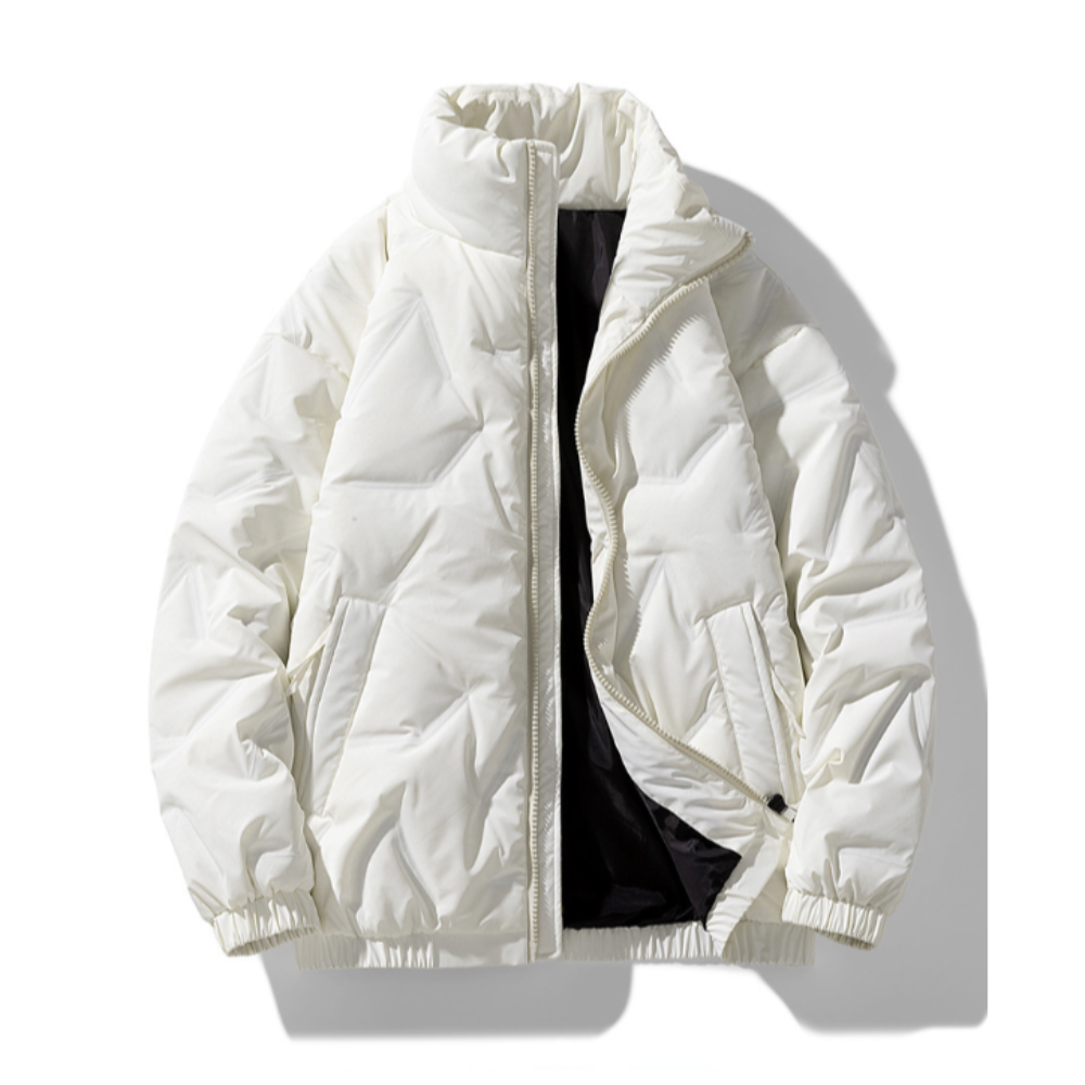 Quilted High Collar Men's Jacket