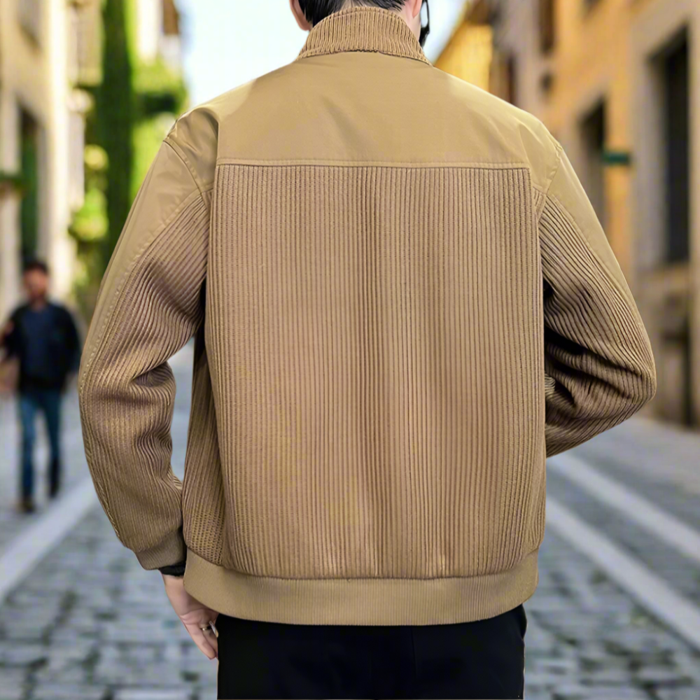 Patchwork Knit Jacket for Men