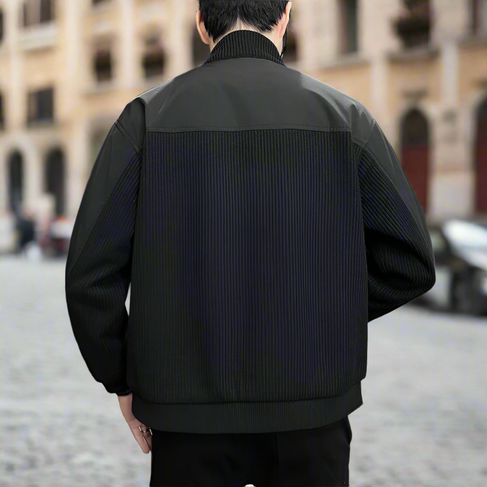 Patchwork Knit Jacket for Men