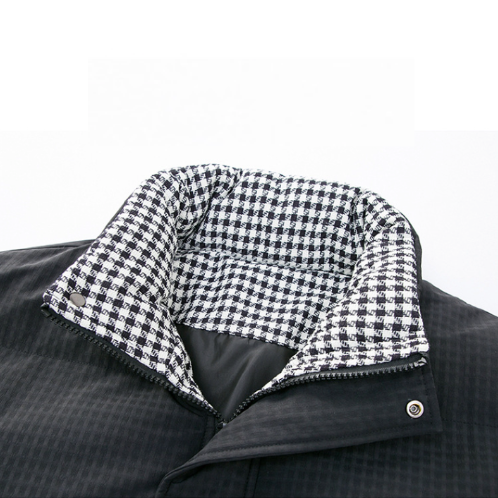 Houndstooth Quilted Jacket for Men