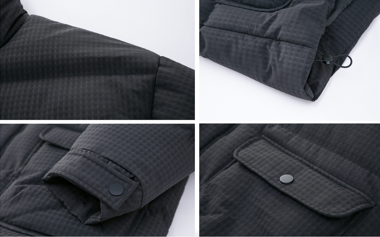 Houndstooth Quilted Jacket for Men