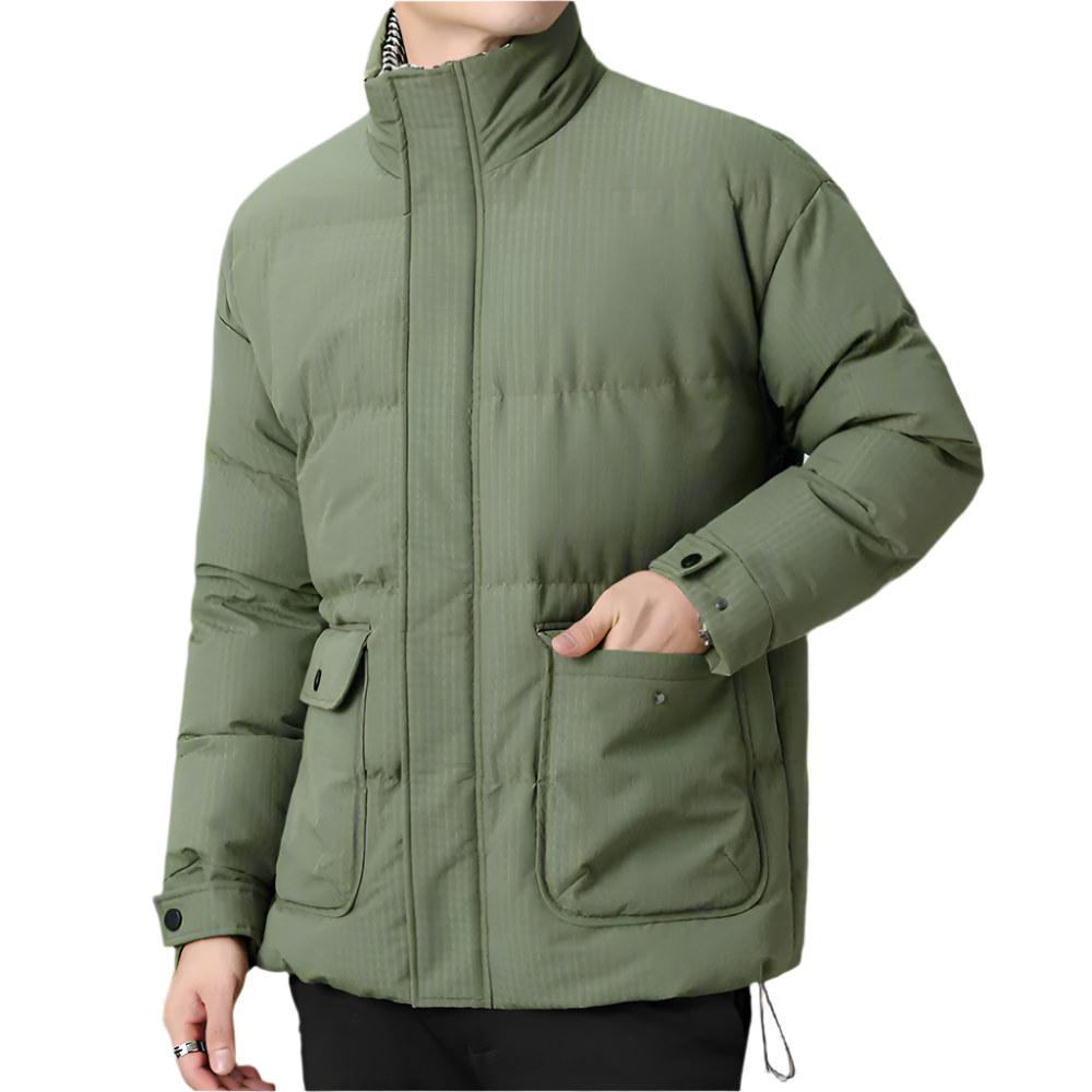 Houndstooth Quilted Jacket for Men