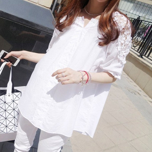 Lace Sleeve Blouse - Summer Street Style