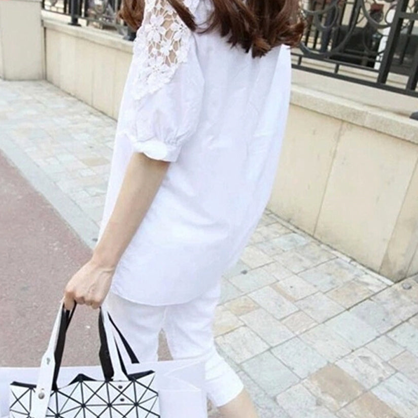 Lace Sleeve Blouse - Summer Street Style