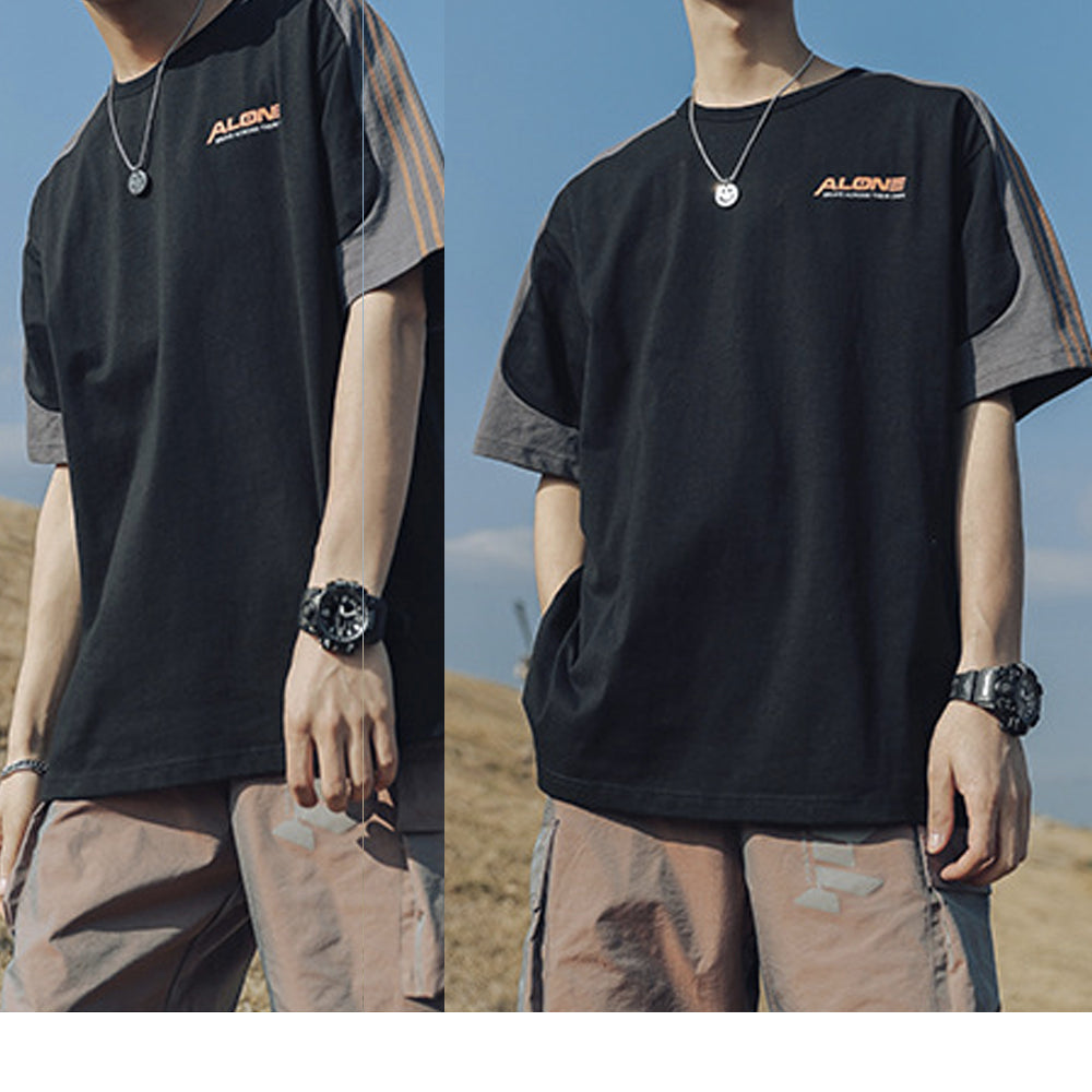 Men's Striped Drop Shoulder Tee