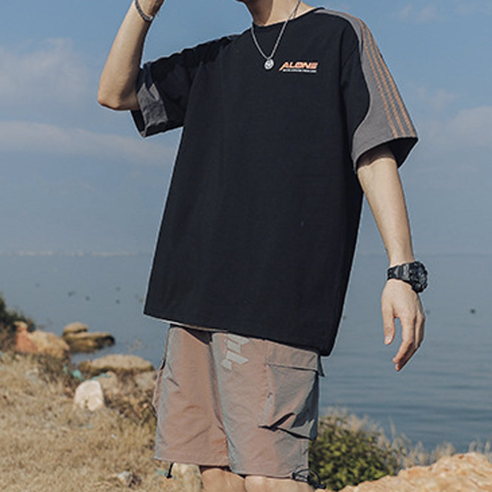 Men's Striped Drop Shoulder Tee