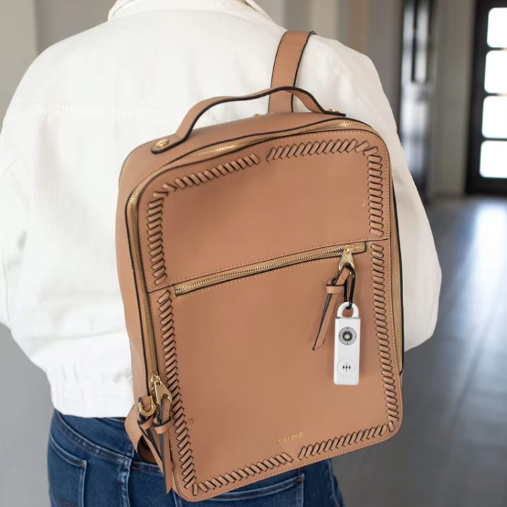 Personal Safety Keychain with Rechargeable Alarm and Flashlight