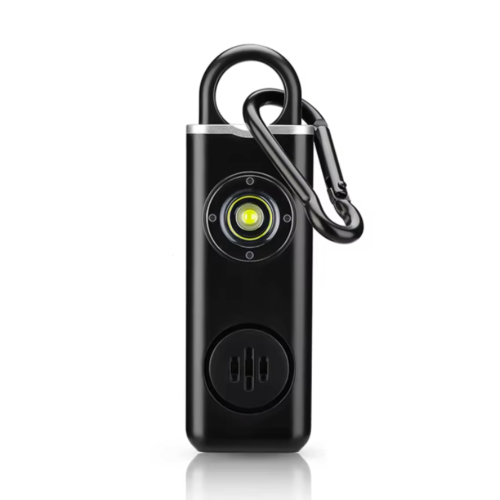 Personal Safety Keychain with Rechargeable Alarm and Flashlight