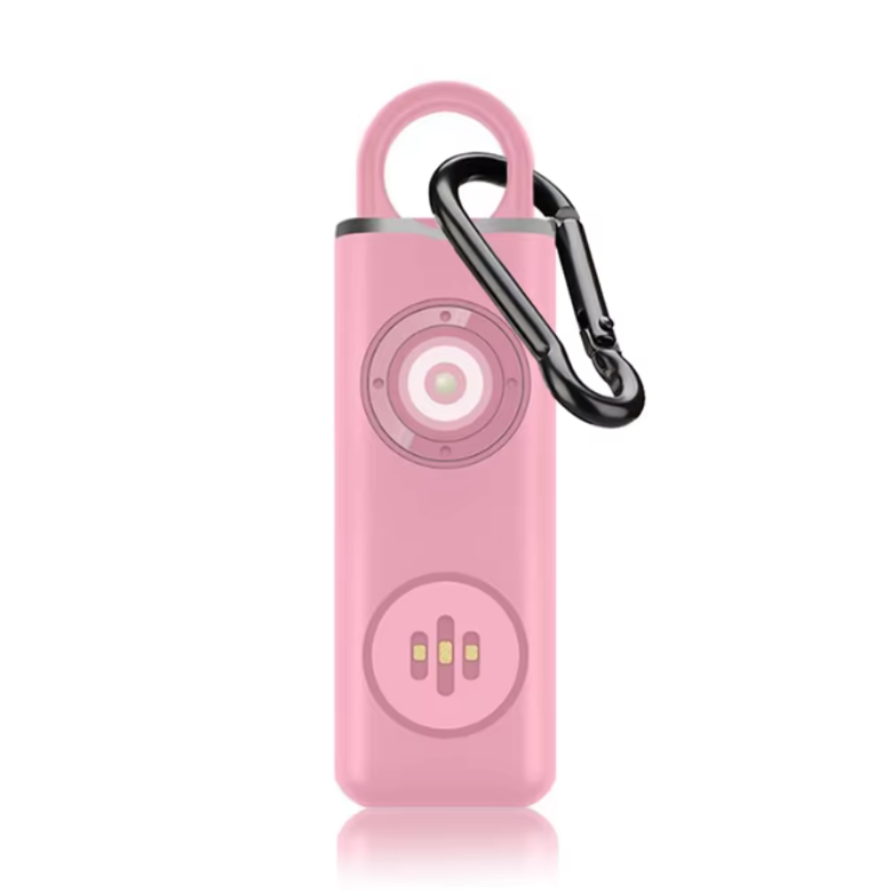 Personal Safety Keychain with Rechargeable Alarm and Flashlight