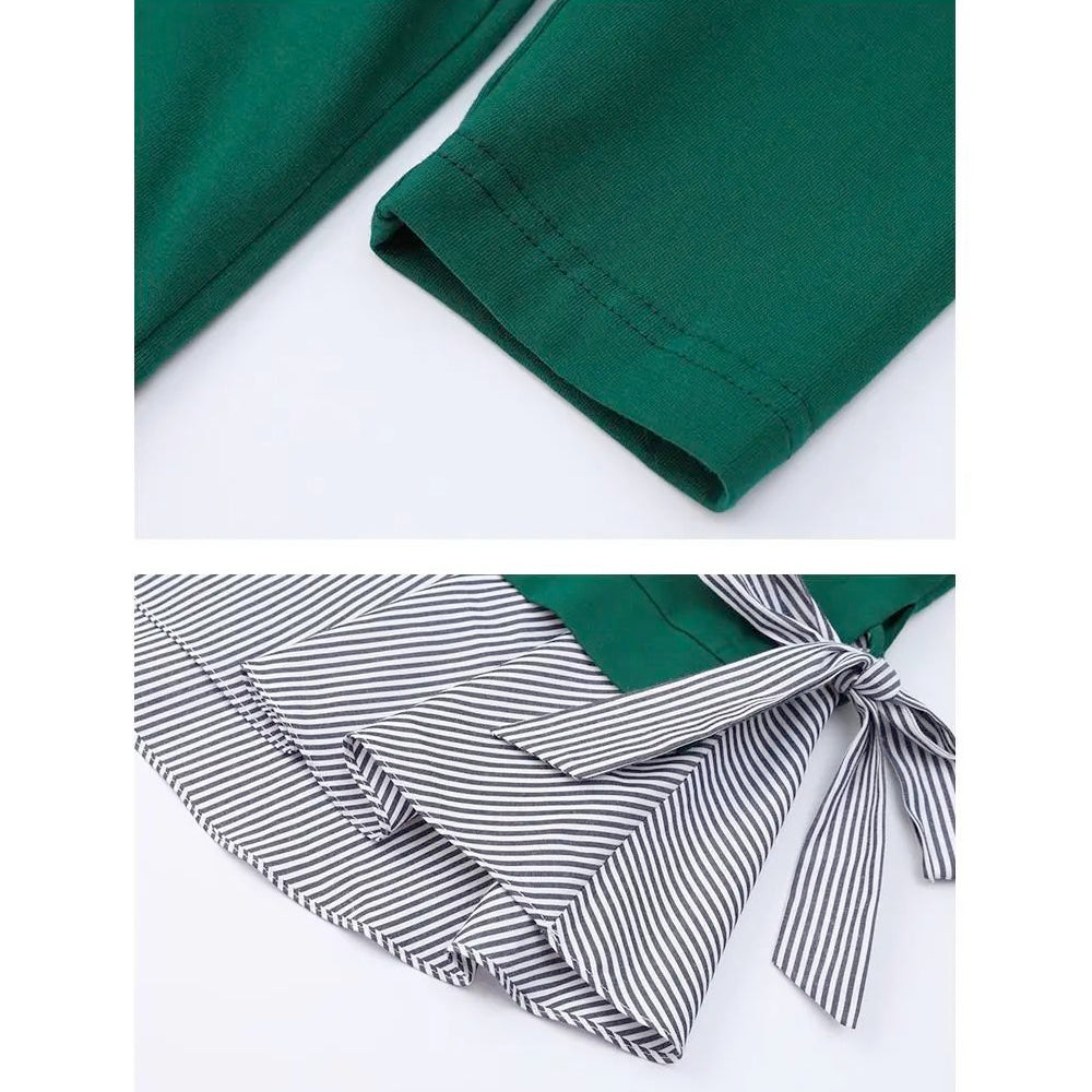 Double Layer Bow-Trimmed Women's Faux Shirt