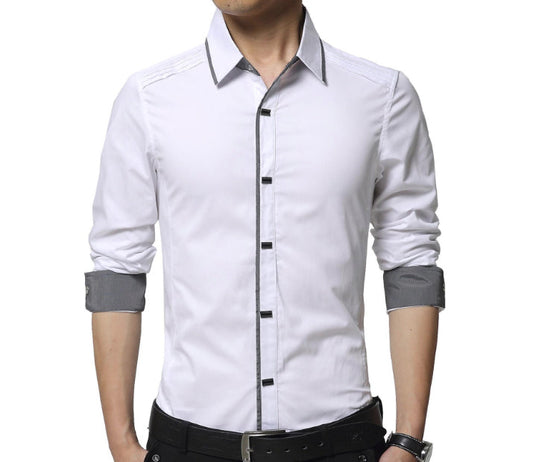 Layered Shoulder Detail Men's Shirt