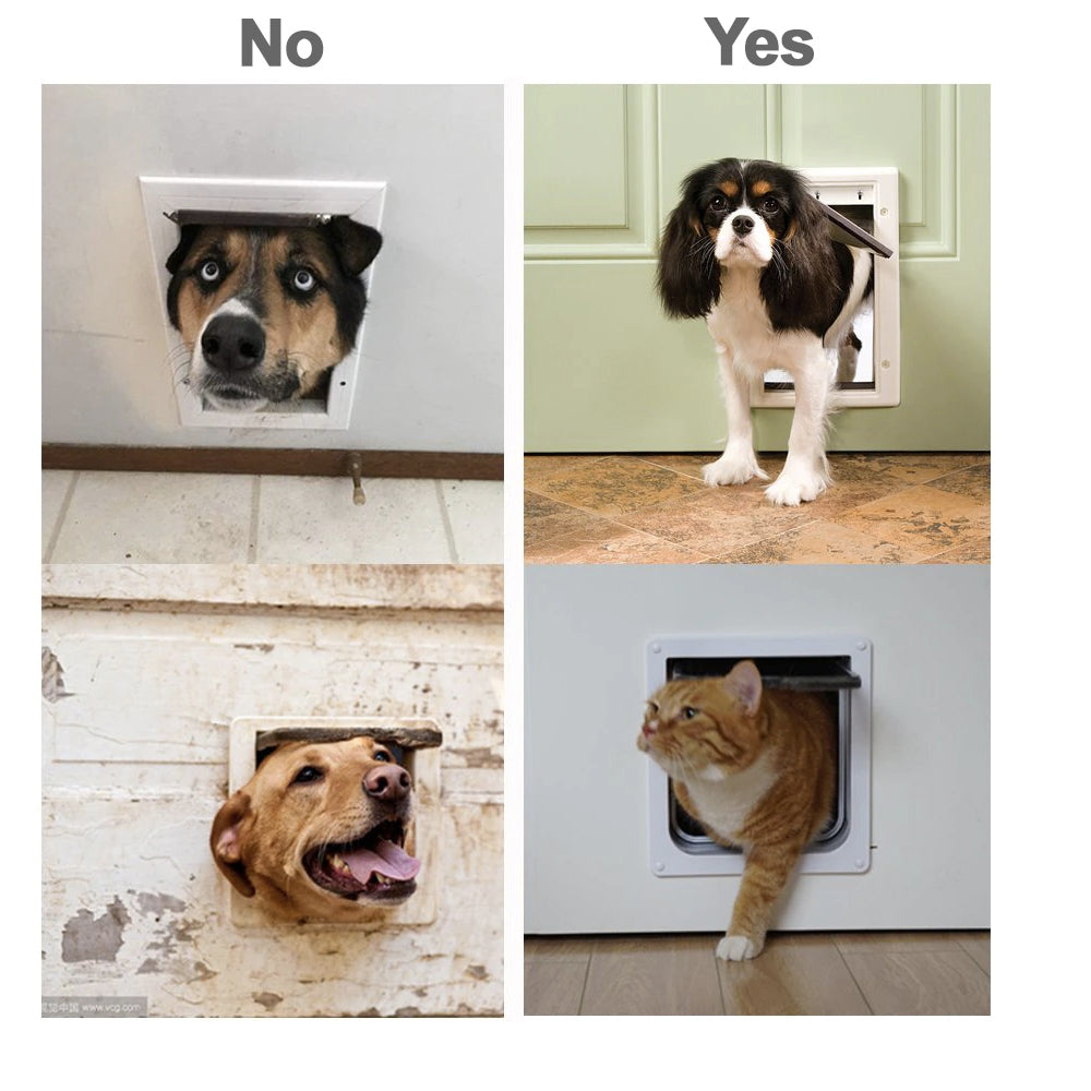 Medium-Sized Pet Door with Secure Flap for Cats and Dogs