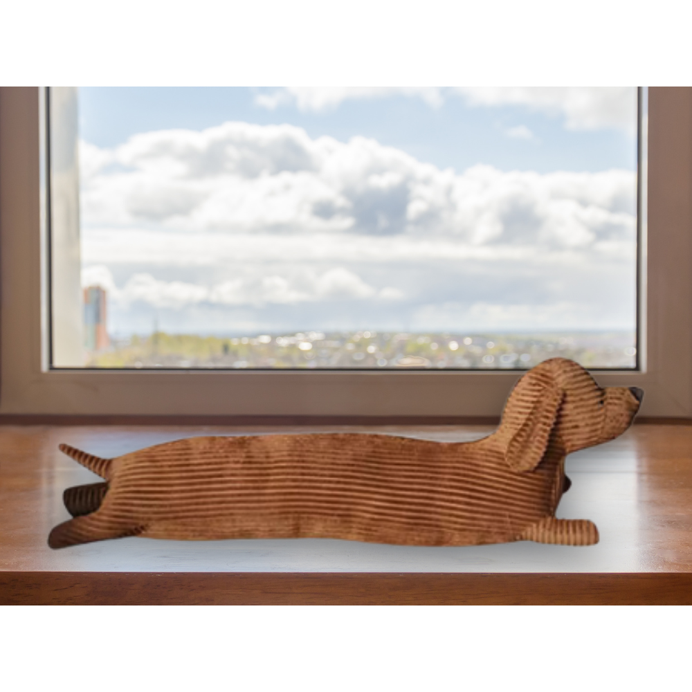 Plush Pillow Featuring a Cartoon Dachshund