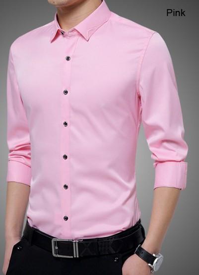 Embroidered Collar Men's Shirt
