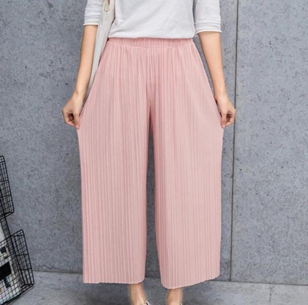 Flowy Chiffon Wide Leg Pants for Women