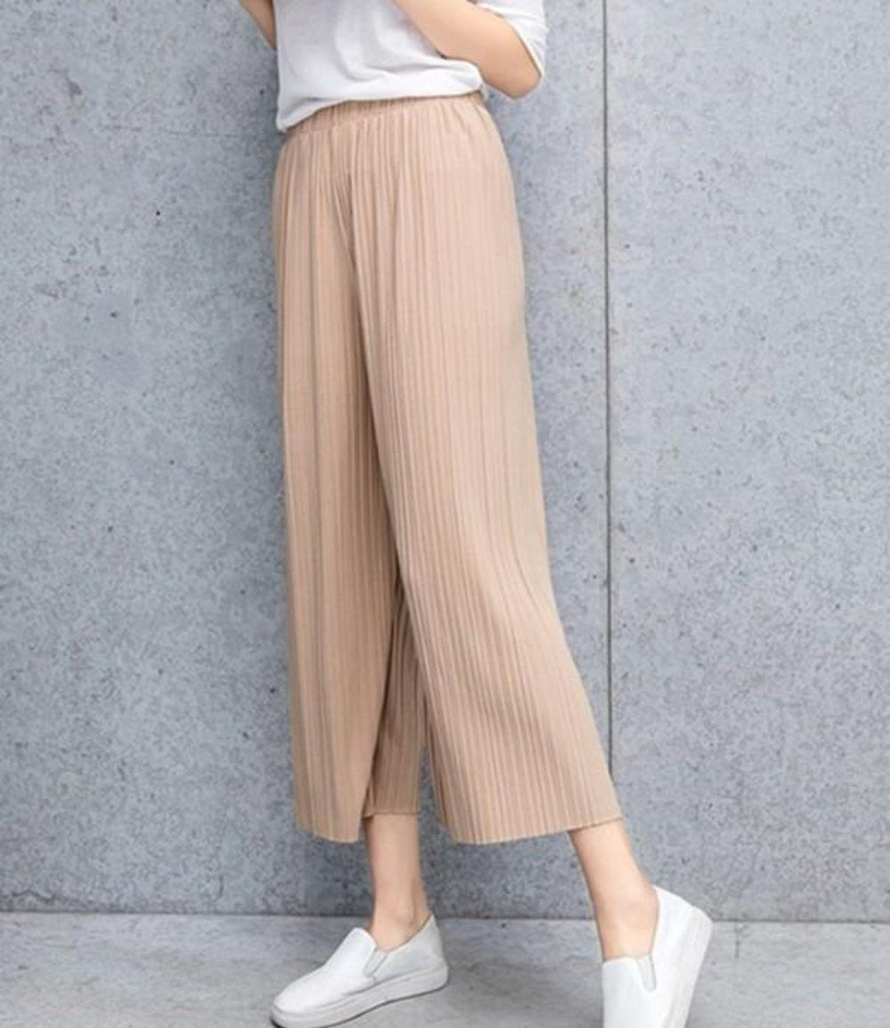 Flowy Chiffon Wide Leg Pants for Women