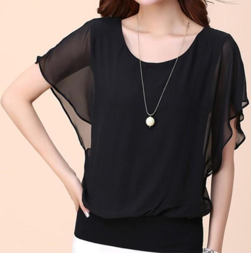 Summer Batwing Chiffon Top for Women